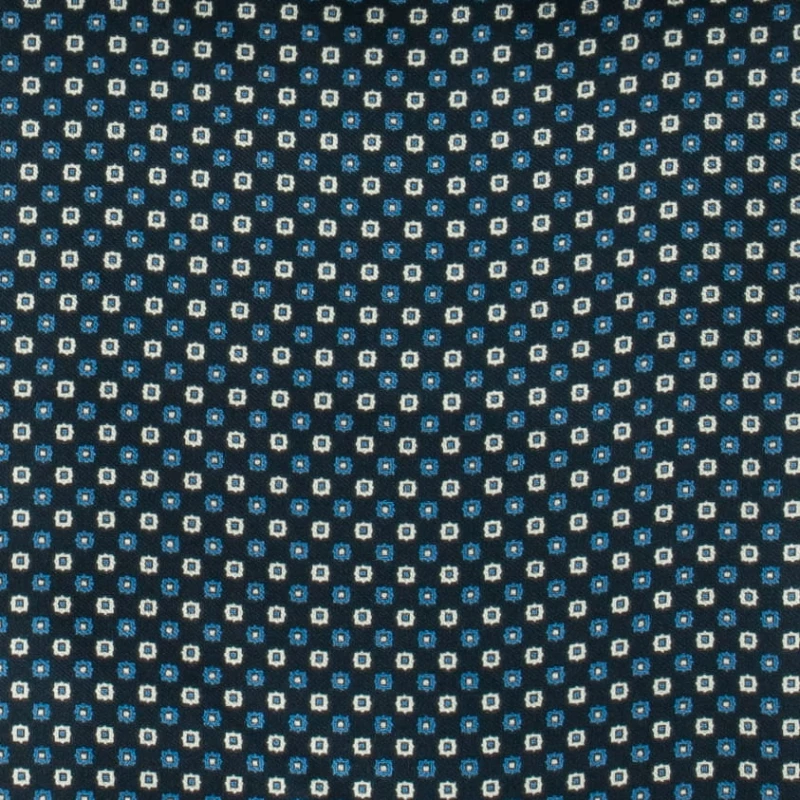 Navy blue ascot with a fine geometric pattern FS1918a.jpg
