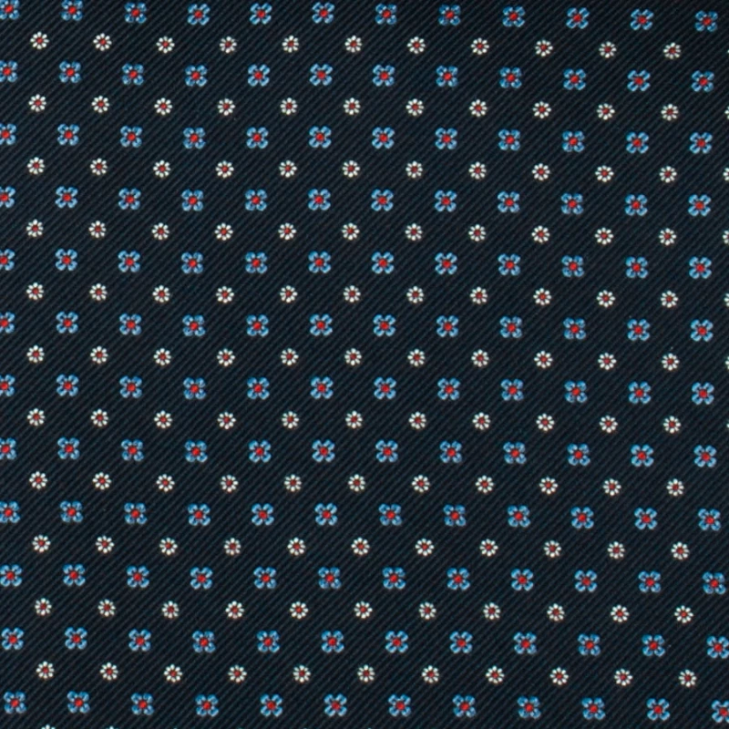 Navy blue ascot with a fine floral pattern FS1920a.jpg