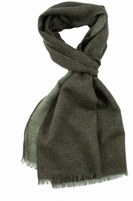 Light brown printed wool scarf