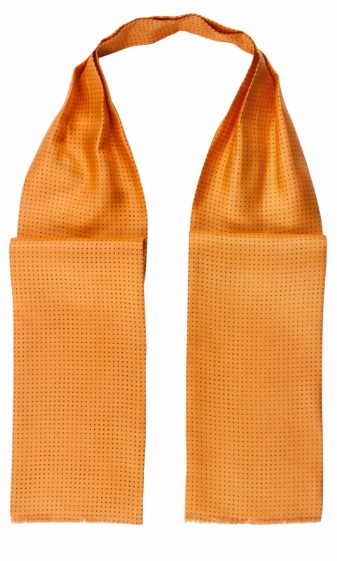 Orange cravat with tiny black dots