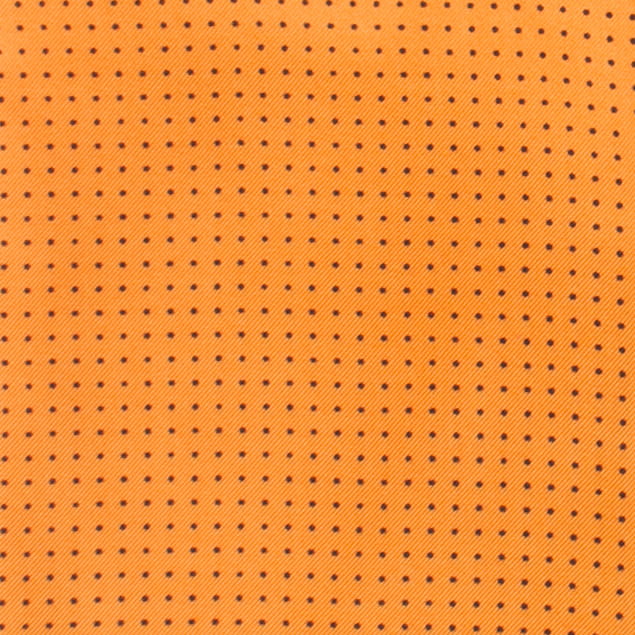 Orange cravat with tiny black dots