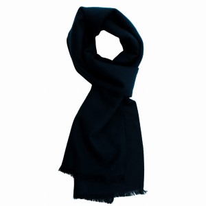 Dark navy scarf with tassels
