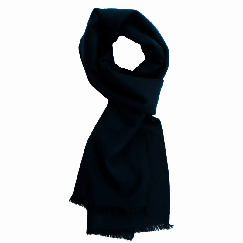 Dark navy scarf with tassels