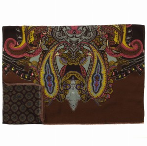 Viscose scarf combining two patterns - medallions and paisley