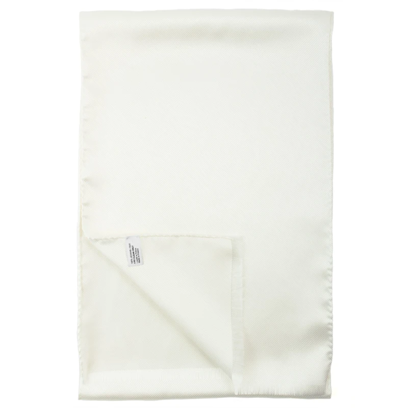 Cream-colored silk formal scarf