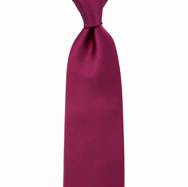 Magenta silk tie
