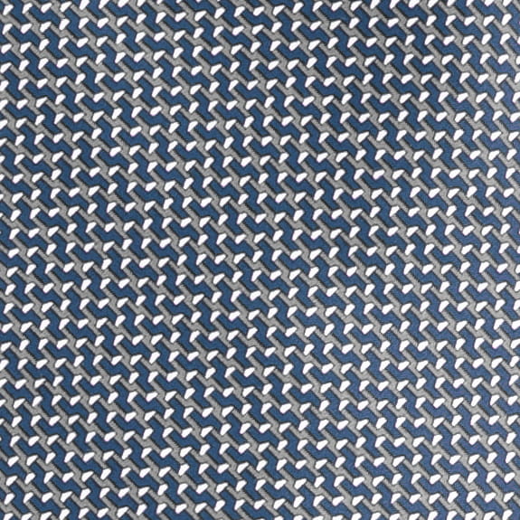 Dark navy blue silk printed tie with a small pattern KST4038a.jpg