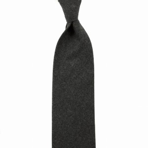 Dark gray wool flannel tie