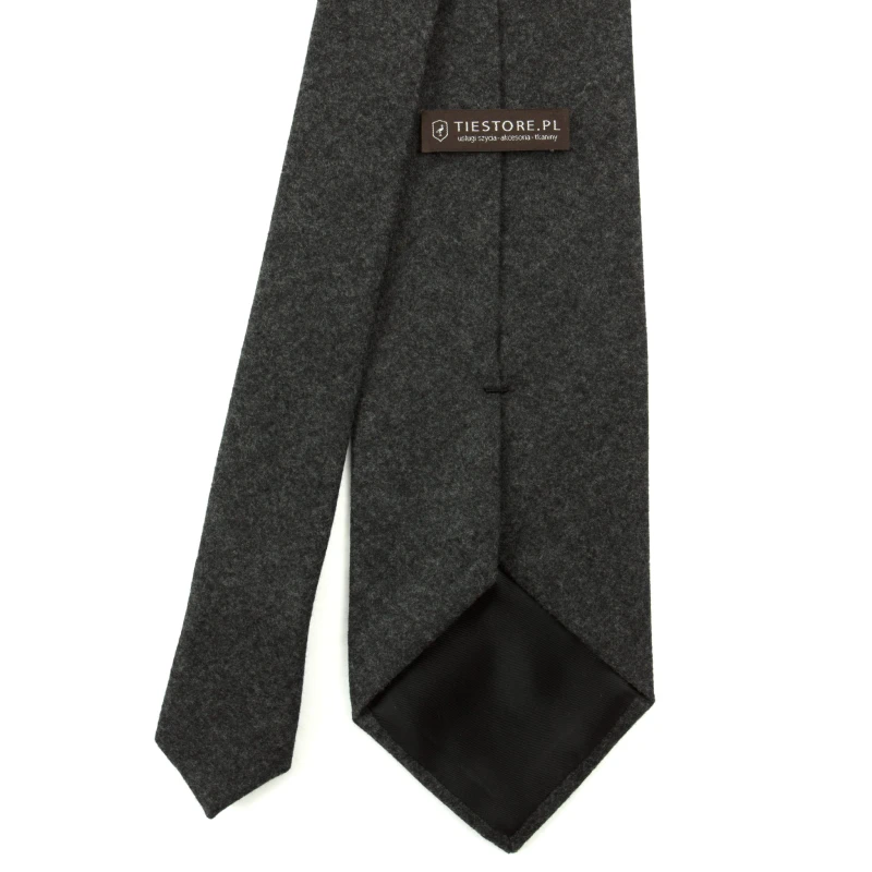 Dark gray wool flannel tie KWT4052a.jpg