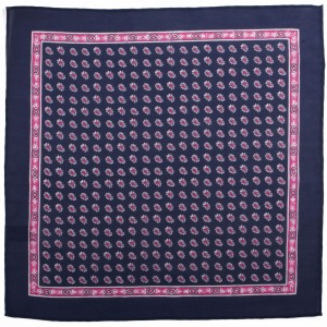 Navy blue cotton and silk pocket square with a paisley pattern PCS4062a.jpg