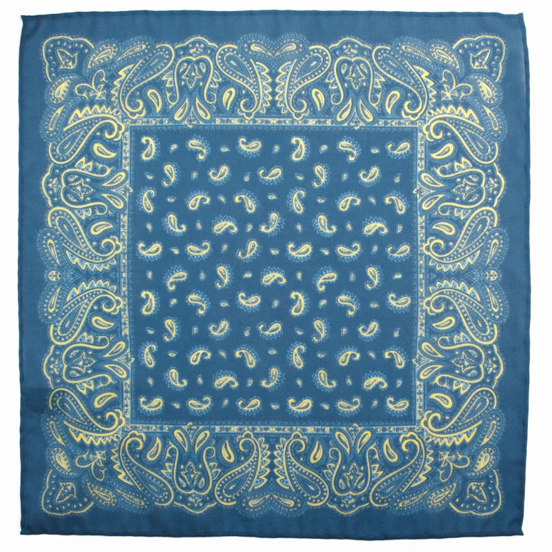Navy blue pocket square with yellow paisley PCS4065a.jpg