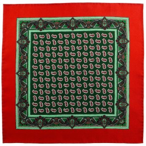 Red silk pocket square with a paisley pattern PS4084a.jpg