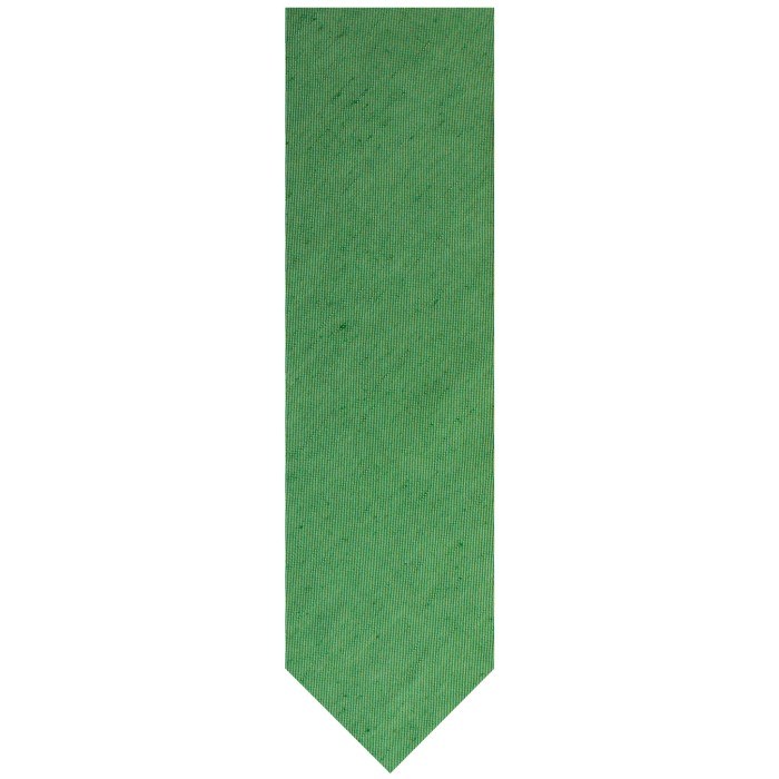 Faded green silk and linen tie