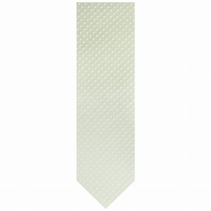 Silver jacquard tie with white polka dots