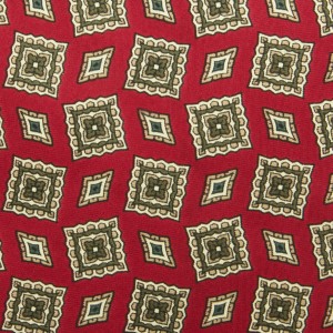 Dark red silk printed diamond tie KST4113a.jpg