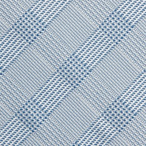 Blue jacquard tie with a structured check pattern - fabrics structure