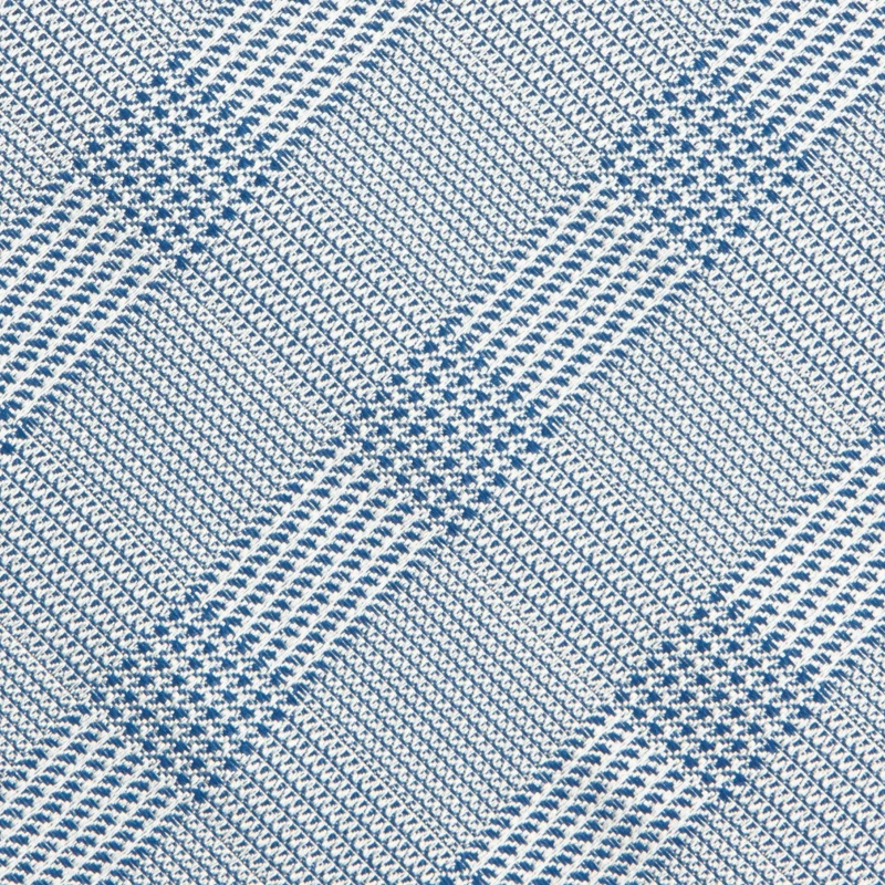 Blue jacquard tie with a structured check pattern KST4093a.jpg