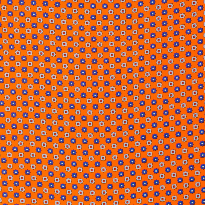 Orange silk foulard with a small pattern FS4155a.jpg