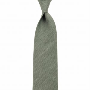 Linen and silk tie in steel color