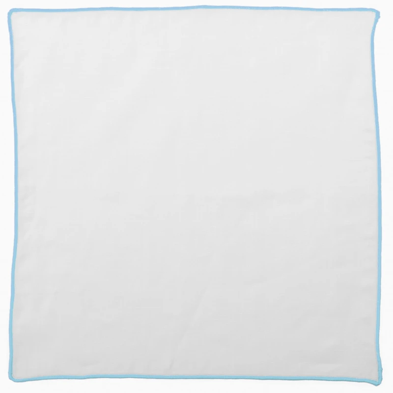White linen pocket square with light blue border PL291a.jpg
