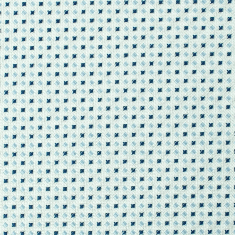 Jacquard tie with a light blue and navy blue pattern - fabrics structure