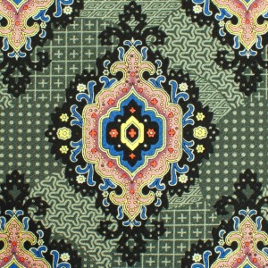 Printed silk tie with large medallions KST4137a.jpg