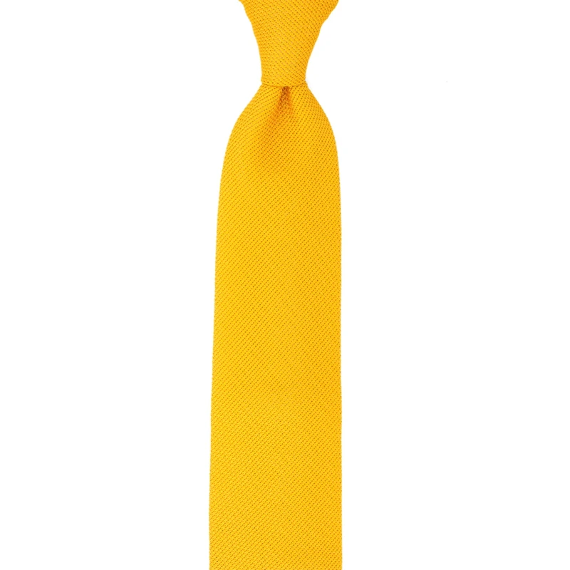 Garza Fina yellow silk grenadine tie KSG64158.jpg