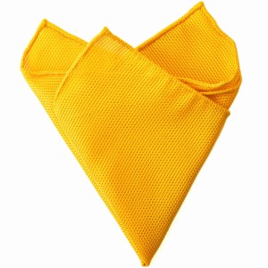 Yellow silk grenadine pocket square PSG618550