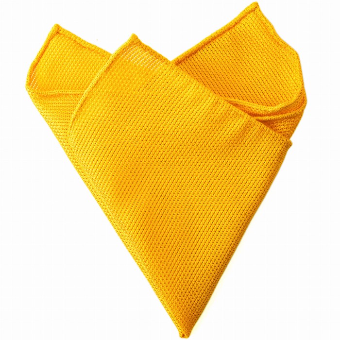 Yellow silk grenadine pocket square PSG618550