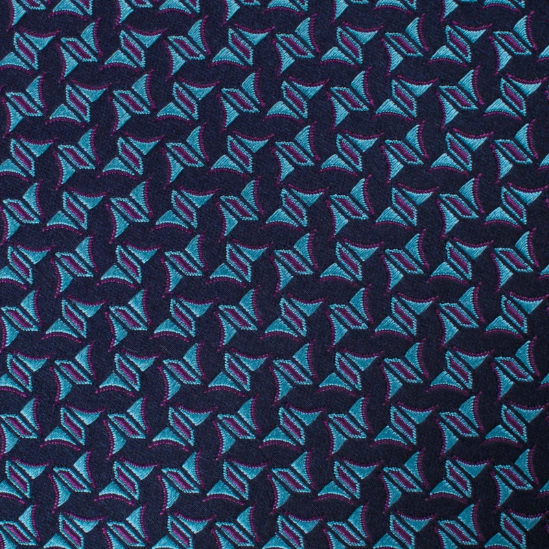 Dark navy blue jacquard tie with a blue and purple small pattern KST4138a.jpg