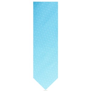 Blue silk jacquard tie with white polka dots