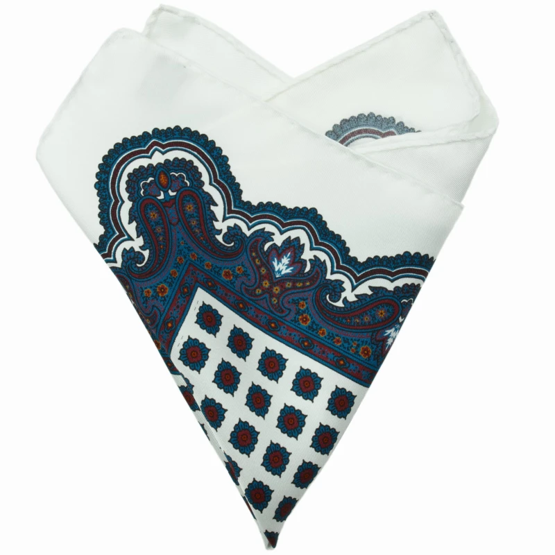 White silk paisley pocket square and medallions PST4214.jpg