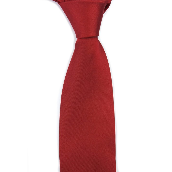Red silk tie