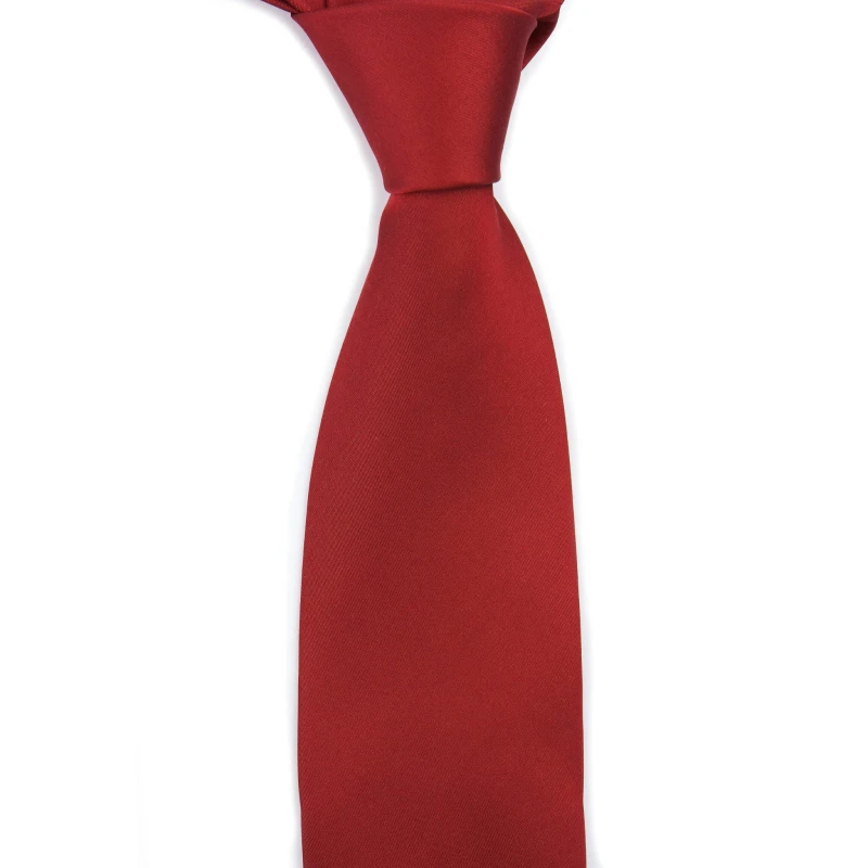 Red silk tie
