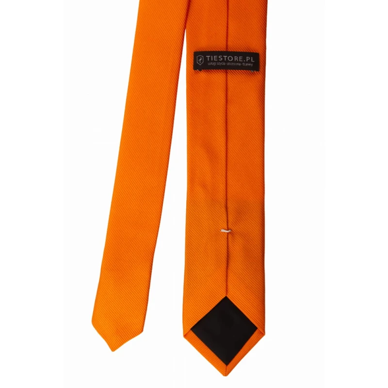 Orange silk jacquard tie KPT3958a.jpg