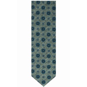 Gray tie made of a wool blend fabric with an admixture of silk and cashmere