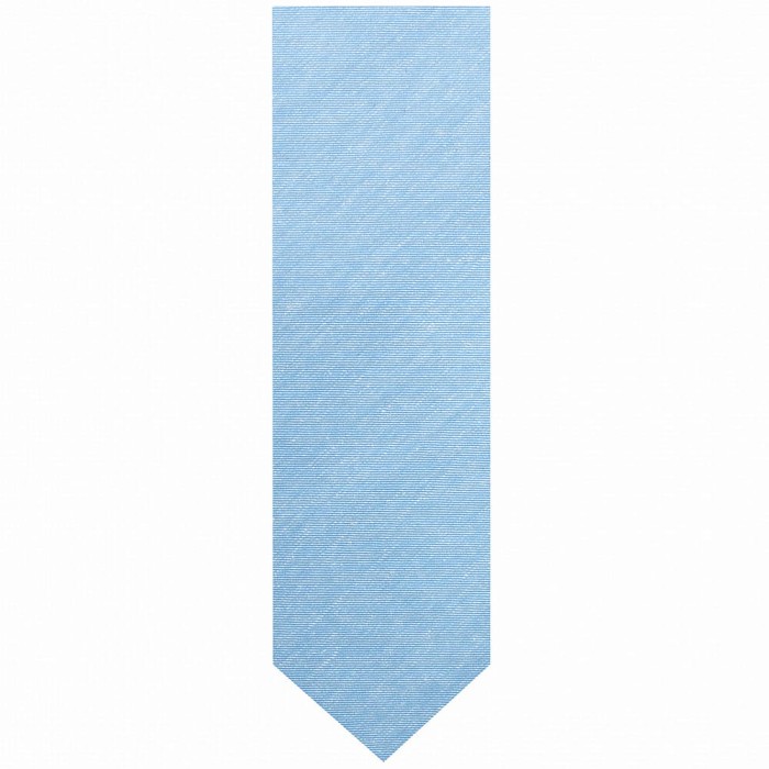 Blue cotton and silk tie