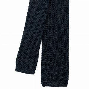 Navy blue silk knitted tie KST4176b.jpg