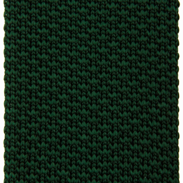 Krawat knit w kolorze butelkowej zieleni - struktura tkaniny