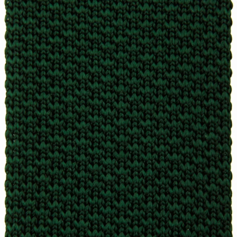 Krawat knit w kolorze butelkowej zieleni - struktura tkaniny