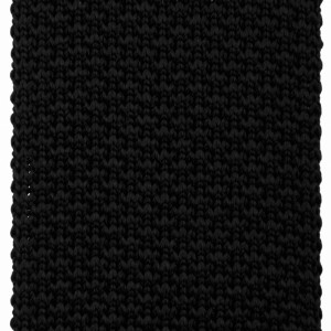 Czarny jedwabny krawat knit struktura tkaniny