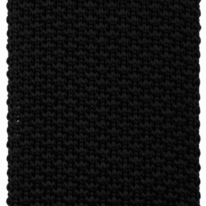 Czarny jedwabny krawat knit struktura tkaniny