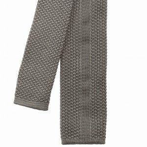 Gray knitted silk tie KST4179b.jpg