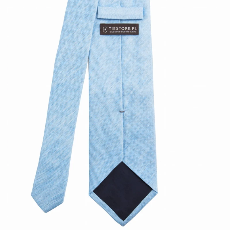 Blue tie with a herringbone pattern KSLT4054a.jpg