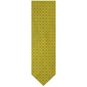 Olive silk tie with a geometric pattern KST4244.jpg