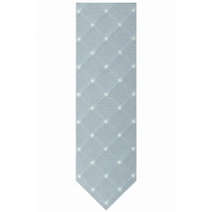 Jacquard grenadine necktie in light blue color with white dots