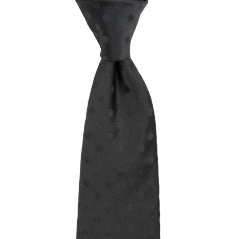 Black tie with polka dots and monograms by Gianfranco Ferré