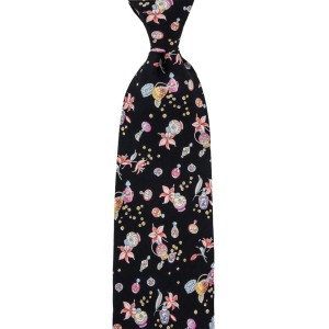 Black silk tie sewn from Leonard silk
