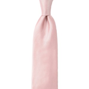 Light pink silk tie with vertical, structured stripes