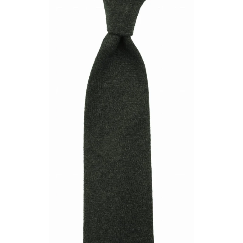 Dark gray cashmere tie
